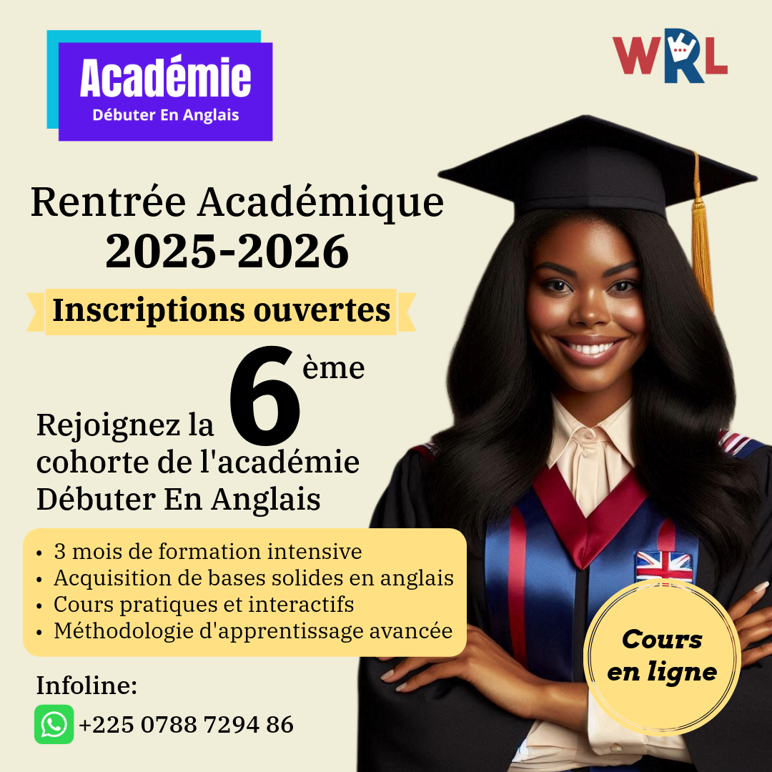 Académie Débuter En Anglais – 6ème promotion